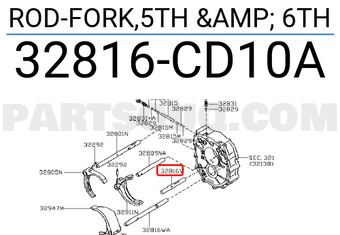 Nissan 32816CD10A ROD-FORK,5TH & 6TH