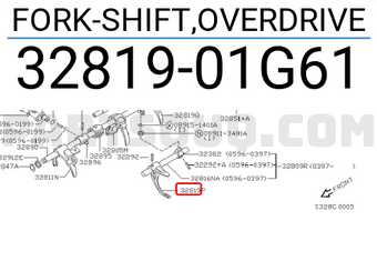 Nissan 3281901G61 FORK-SHIFT,OVERDRIVE