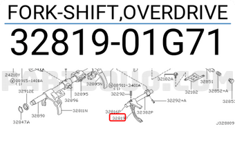 Nissan 3281901G71 FORK-SHIFT,OVERDRIVE