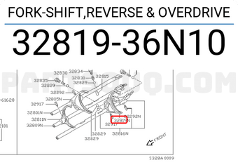 Nissan 3281936N10 FORK-SHIFT,REVERSE & OVERDRIVE