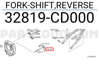 Nissan 32819CD000 FORK-SHIFT,REVERSE