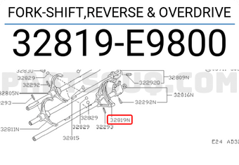 Nissan 32819E9800 FORK-SHIFT,REVERSE & OVERDRIVE