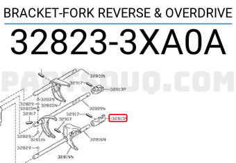 Nissan 328233XA0A BRACKET-FORK REVERSE & OVERDRIVE