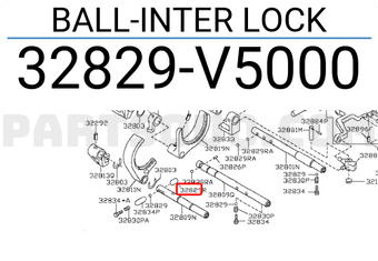 Nissan 32829V5000 BALL-INTER LOCK