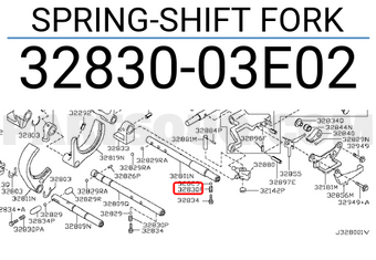 Nissan 3283003E02 SPRING-SHIFT FORK