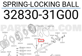 Nissan 3283031G00 SPRING-LOCKING BALL