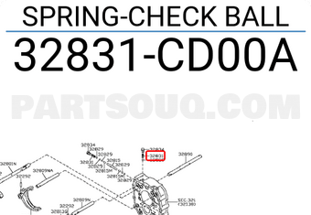 Nissan 32831CD00A SPRING-CHECK BALL