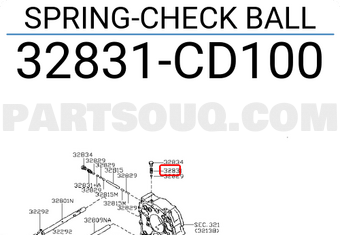 Nissan 32831CD100 SPRING-CHECK BALL