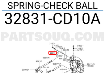 Nissan 32831CD10A SPRING-CHECK BALL