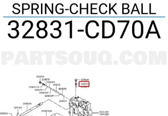 Nissan 32831CD70A SPRING-CHECK BALL