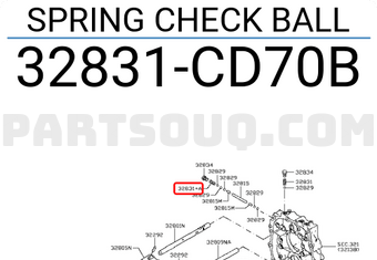 Nissan 32831CD70B SPRING CHECK BALL