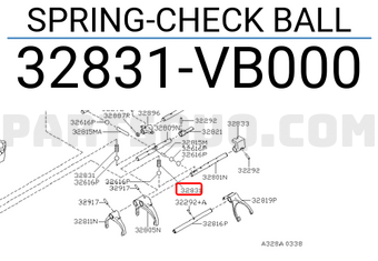 Nissan 32831VB000 SPRING-CHECK BALL