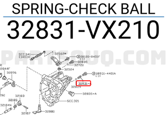 Nissan 32831VX210 SPRING-CHECK BALL