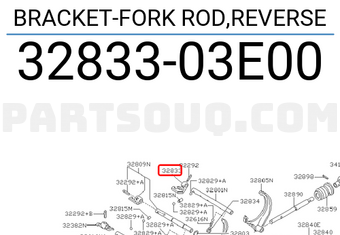 Nissan 3283303E00 BRACKET-FORK ROD,REVERSE