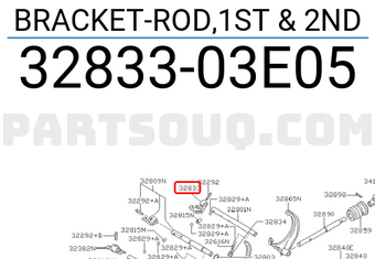 Nissan 3283303E05 BRACKET-ROD,1ST & 2ND