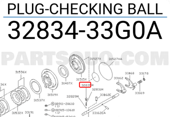 Nissan 3283433G0A PLUG-CHECKING BALL