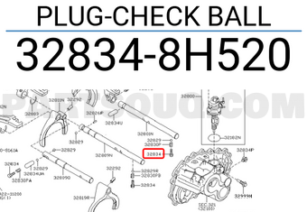Nissan 328348H520 PLUG-CHECK BALL