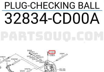 Nissan 32834CD00A PLUG-CHECKING BALL