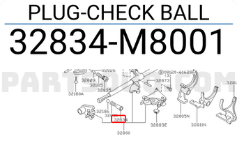 Nissan 32834M8001 PLUG-CHECK BALL