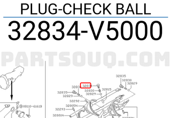Nissan 32834V5000 PLUG-CHECK BALL