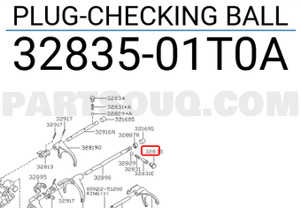 Nissan 3283501T0A PLUG-CHECKING BALL