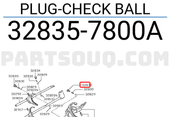 Nissan 328357800A PLUG-CHECK BALL
