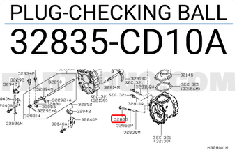 Nissan 32835CD10A PLUG-CHECKING BALL