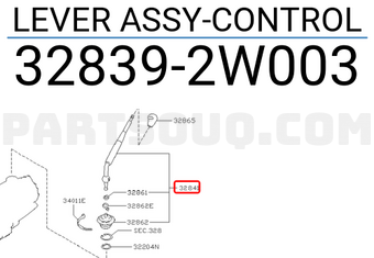 Nissan 328392W003 LEVER ASSY-CONTROL