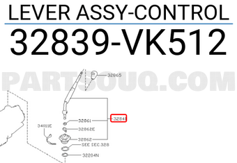 Nissan 32839VK512 LEVER ASSY-CONTROL