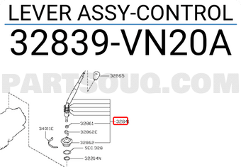 Nissan 32839VN20A LEVER ASSY-CONTROL