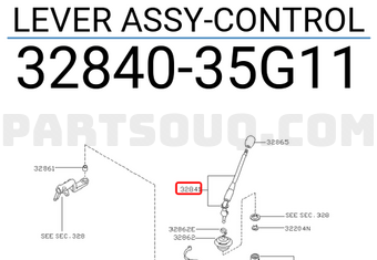 Nissan 3284035G11 LEVER ASSY-CONTROL