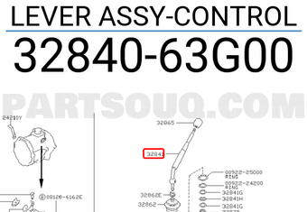 Nissan 3284063G00 LEVER ASSY-CONTROL