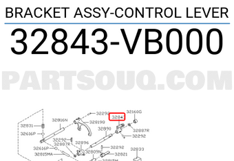 Nissan 32843VB000 BRACKET ASSY-CONTROL LEVER