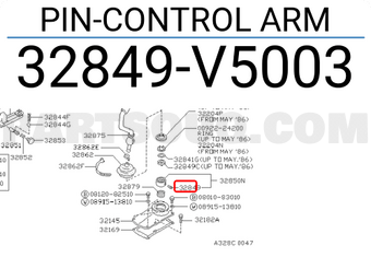 Nissan 32849V5003 PIN-CONTROL ARM