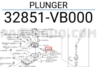 Nissan 32851VB000 PLUNGER