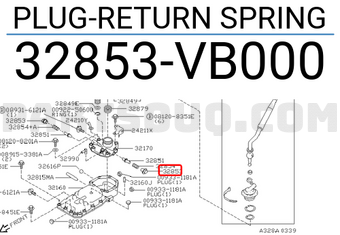 Nissan 32853VB000 PLUG-RETURN SPRING