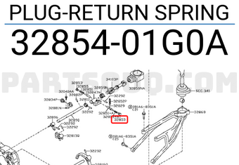 Nissan 3285401G0A PLUG-RETURN SPRING