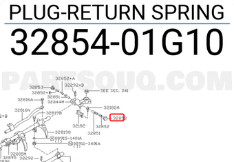 Nissan 3285401G10 PLUG-RETURN SPRING