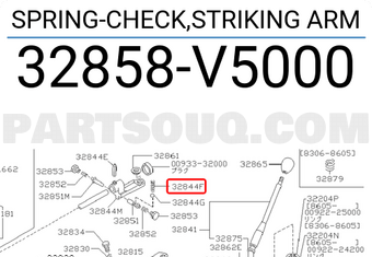 Nissan 32858V5000 SPRING-CHECK,STRIKING ARM