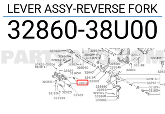 Nissan 3286038U00 LEVER ASSY-REVERSE FORK