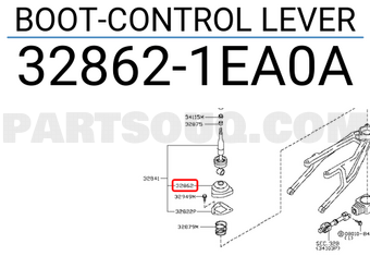 Nissan 328621EA0A BOOT-CONTROL LEVER