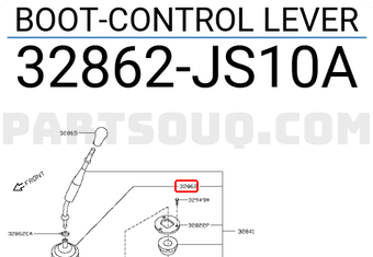 Nissan 32862JS10A BOOT-CONTROL LEVER