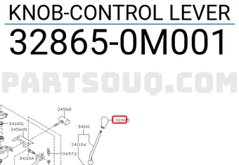 Nissan 328650M001 KNOB-CONTROL LEVER