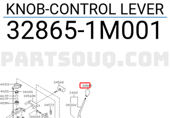 Nissan 328651M001 KNOB-CONTROL LEVER