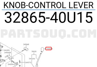 Nissan 3286540U15 KNOB-CONTROL LEVER