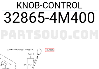 Nissan 328654M400 KNOB-CONTROL