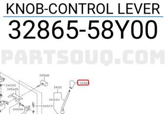 Nissan 3286558Y00 KNOB-CONTROL LEVER