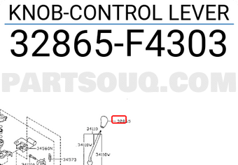 Nissan 32865F4303 KNOB-CONTROL LEVER