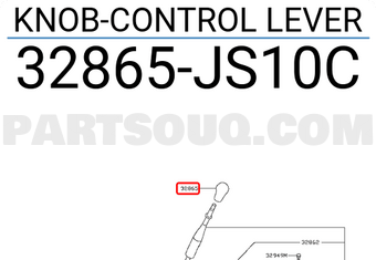 Nissan 32865JS10C KNOB-CONTROL LEVER