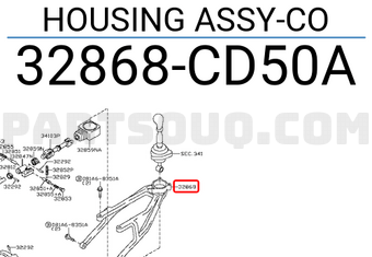 Nissan 32868CD50A HOUSING ASSY-CO